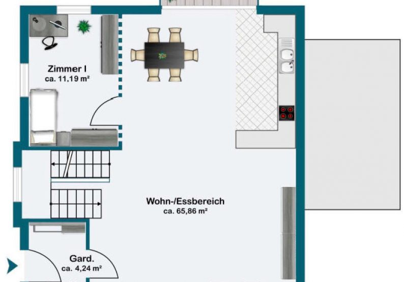 Grundriss EG (Haus B)