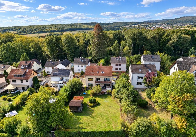 Rückansicht Vogelpersepktive